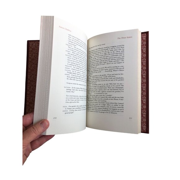 Anton Chekhov Greatest Plays Leather Bound Book Franklin Library Staging Props D - Picture 14 of 16